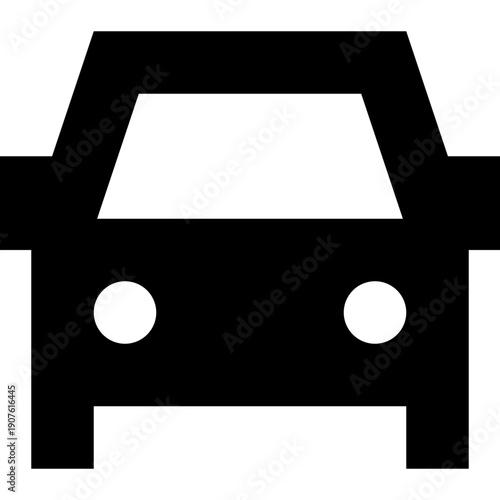 car made of black lines isolated on a white background
