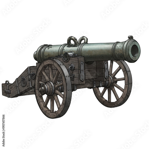 Wallpaper Mural Vintage cannon illustration isolated on transparent background Torontodigital.ca