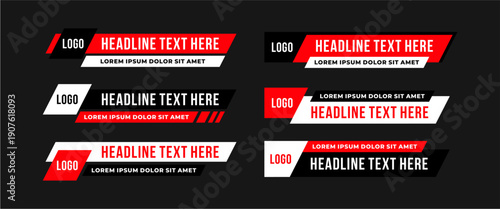 Breaking news headline lower third for news header vector template