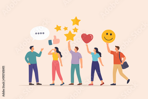 Happy People With Good Reviews