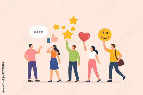 Happy People With Good Reviews