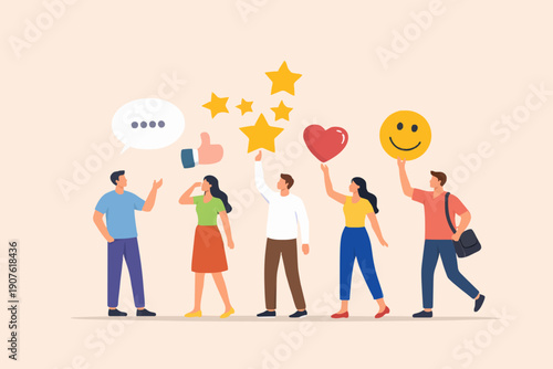 Happy People With Good Reviews