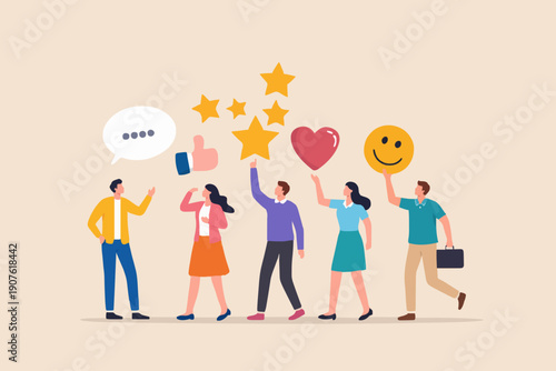 Happy People With Good Reviews