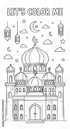 A page describes a mosque as a place of worship for the community