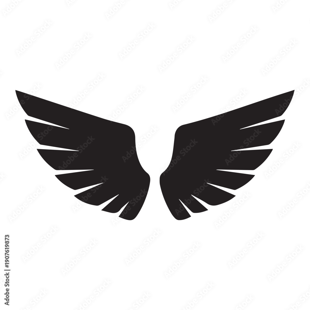 Fototapeta premium Angel Wings Symbol Logo Design