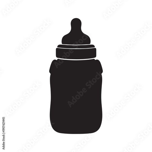 Black Baby bottle sweater silhouette vector illustration