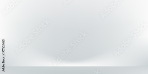 White grey studio room. Limbo light background. Abstract 3d gradient backdrop for product presentation. Minimal wall scene spotlight. modern.