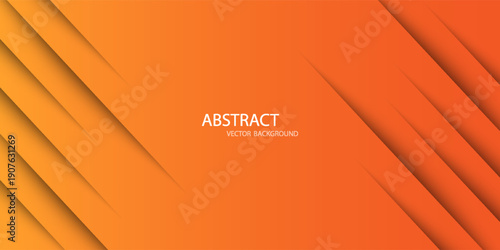 Orange abstract background with golden glowing lines with free space for design. modern technology innovation concept background