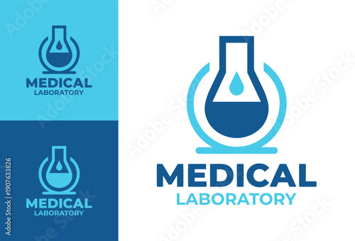 Medical Laboratory Logo Modern Minimalist Clinical Branding.