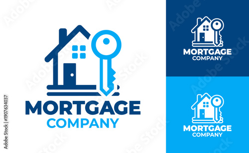 Mortgage Company Logo Modern Minimalist Home Finance Identity