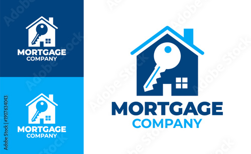 Mortgage Company Logo Modern Minimalist Property Loan Branding