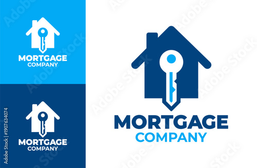 Mortgage Company Logo Modern Minimalist Financial Property Identity