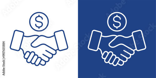 Deal Blue And White Icon Style Collection