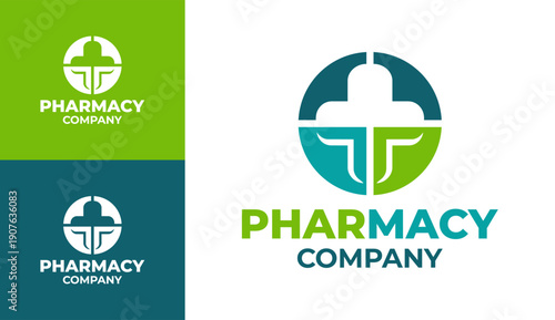 Pharmacy Company Logo Modern Minimalist Health Identity