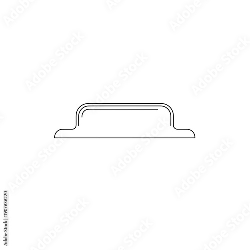 Minimalist binder tab design isolated on a clean white background, showcasing sleek lines and simplicity