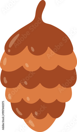 Illustration Pine Cone Cartoon