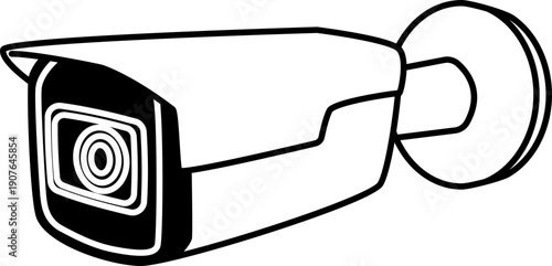 CCTV Camera Security Electronic Device Outline