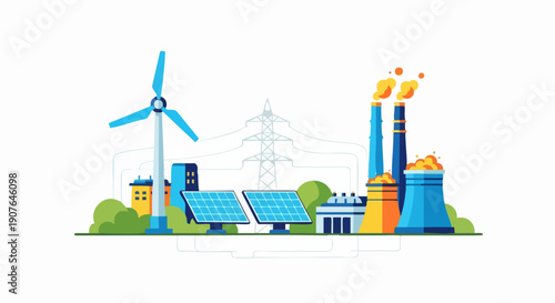 Sustainable energy sources and power generation for a cleaner future.