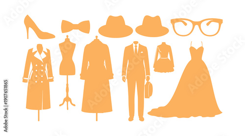 Fashion Icons Set: Big Clothes or Clothing
