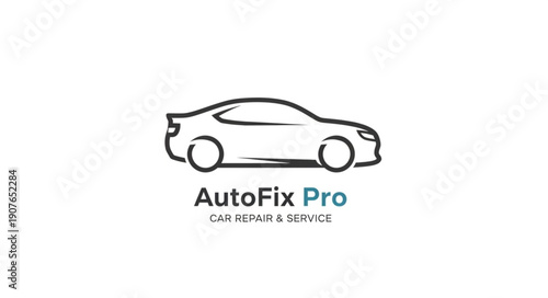 AutoFix Pro Car Repair and Service Logo.