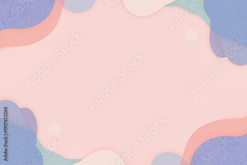 Abstract Pastel Color Blocks Surrounding Empty Center Space For Editorial Branding And Typography