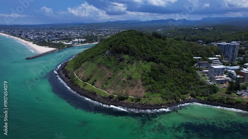 Wallpaper Mural Burleigh Headland And Tallebudgera Creek At Daytime In Queensland, Australia - Aerial Drone Shot Torontodigital.ca
