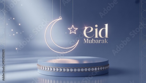 Wallpaper Mural Celebrating the spirit of eid mubarak with radiant moon  Torontodigital.ca