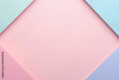 Abstract Pastel Contrast Background With Empty Center Space For Modern Text Layout