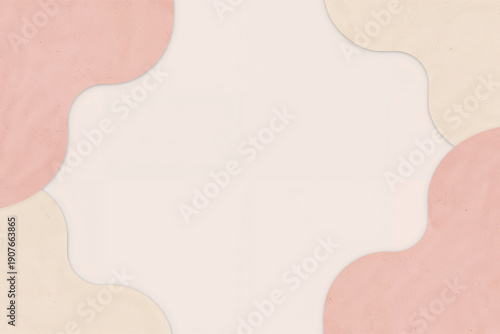 Abstract Pastel Edge Composition With Empty Center Space For Clean Modern Typography Design