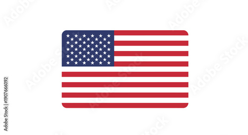 Iconic Representation of the United States Flag with Stars and Stripes