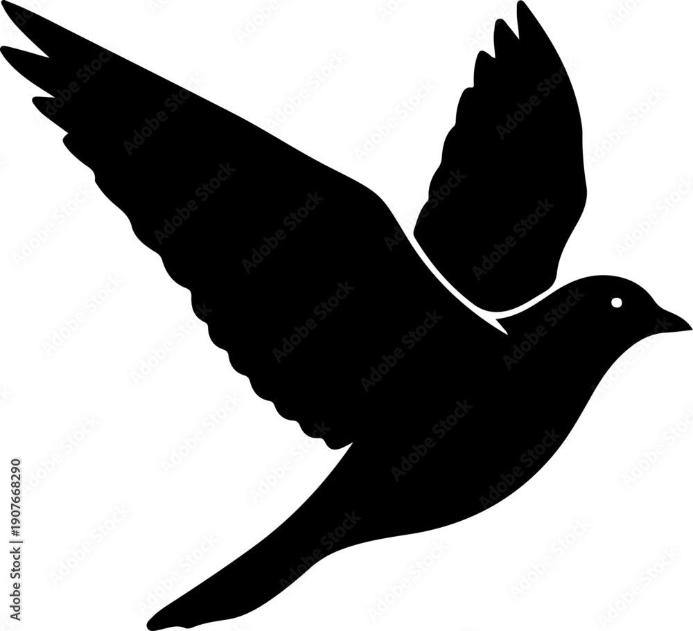 Fototapeta premium A big single bird silhouette vector illustration