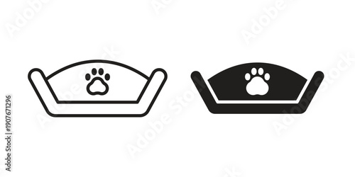 Pet bed icons for web developers and designers,