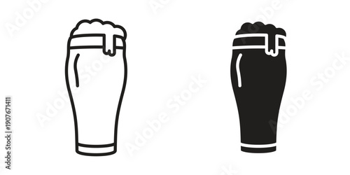 Pint of beer icons for web developers and designers,