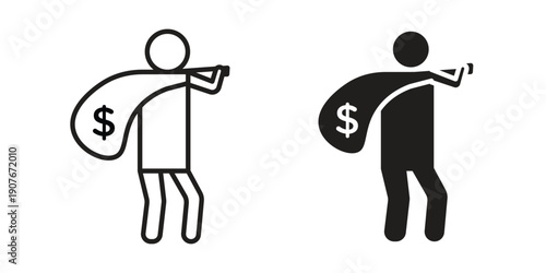 Robbery icons for web developers and designers,
