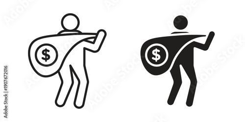 Robbery icons for web developers and designers,