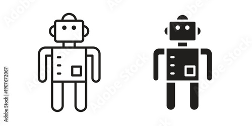Robot icons for web developers and designers,