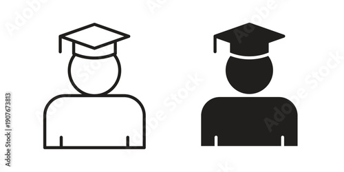 Student icons for web developers and designers,