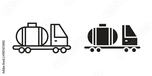 Tank truck icons for web developers and designers,