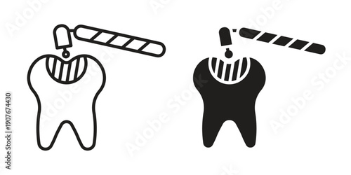 Tooth filling icons for web developers and designers,