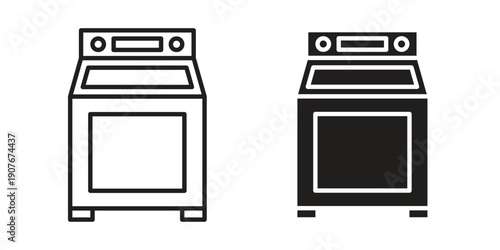 Top load washer icons for web developers and designers,