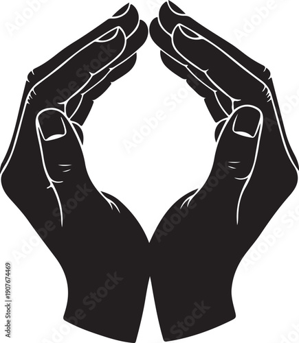 Silhouette of a man standing on a hilltop landscape