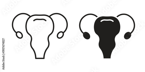 Uterus icons for web developers and designers,