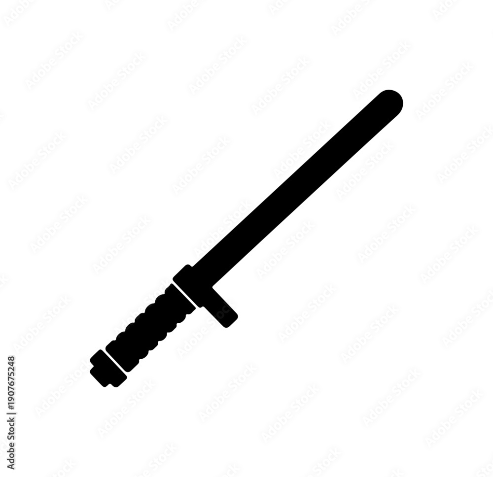 Fototapeta premium Light Saber Vector Silhouette Icon