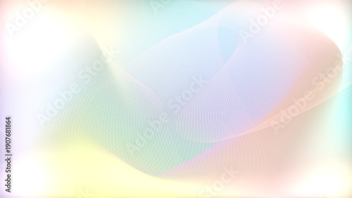 Soft Pastel Gradient Abstract Background in Holographic Colors