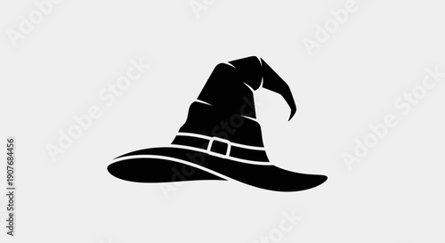 Black Wizard Hat Silhouette Icon