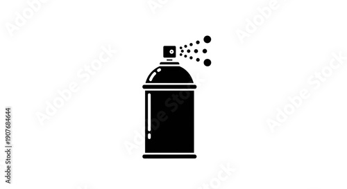 Black Aerosol Spray Can Icon