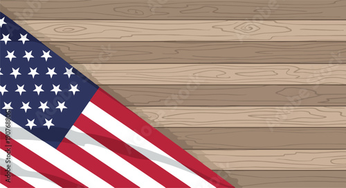 Graphic representation of Cesar Chavez Day on March 31st, honoring the social justice legacy with an American flag on a wooden background.