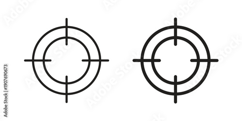 Target icons collection. Line vector sign, symbol for web and mobile