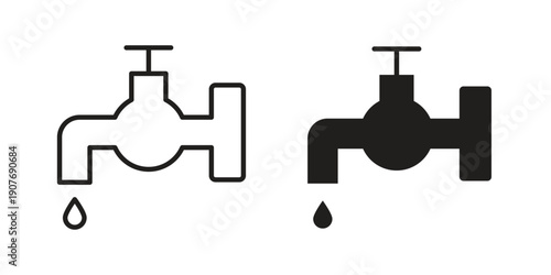 Tap icons collection. Line vector sign, symbol for web and mobile