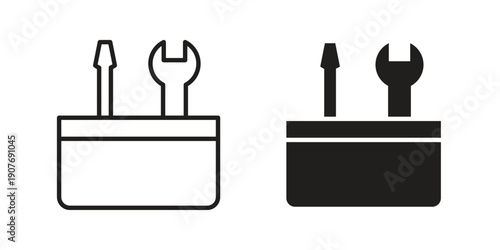 Toolbox icons collection. Line vector sign, symbol for web and mobile